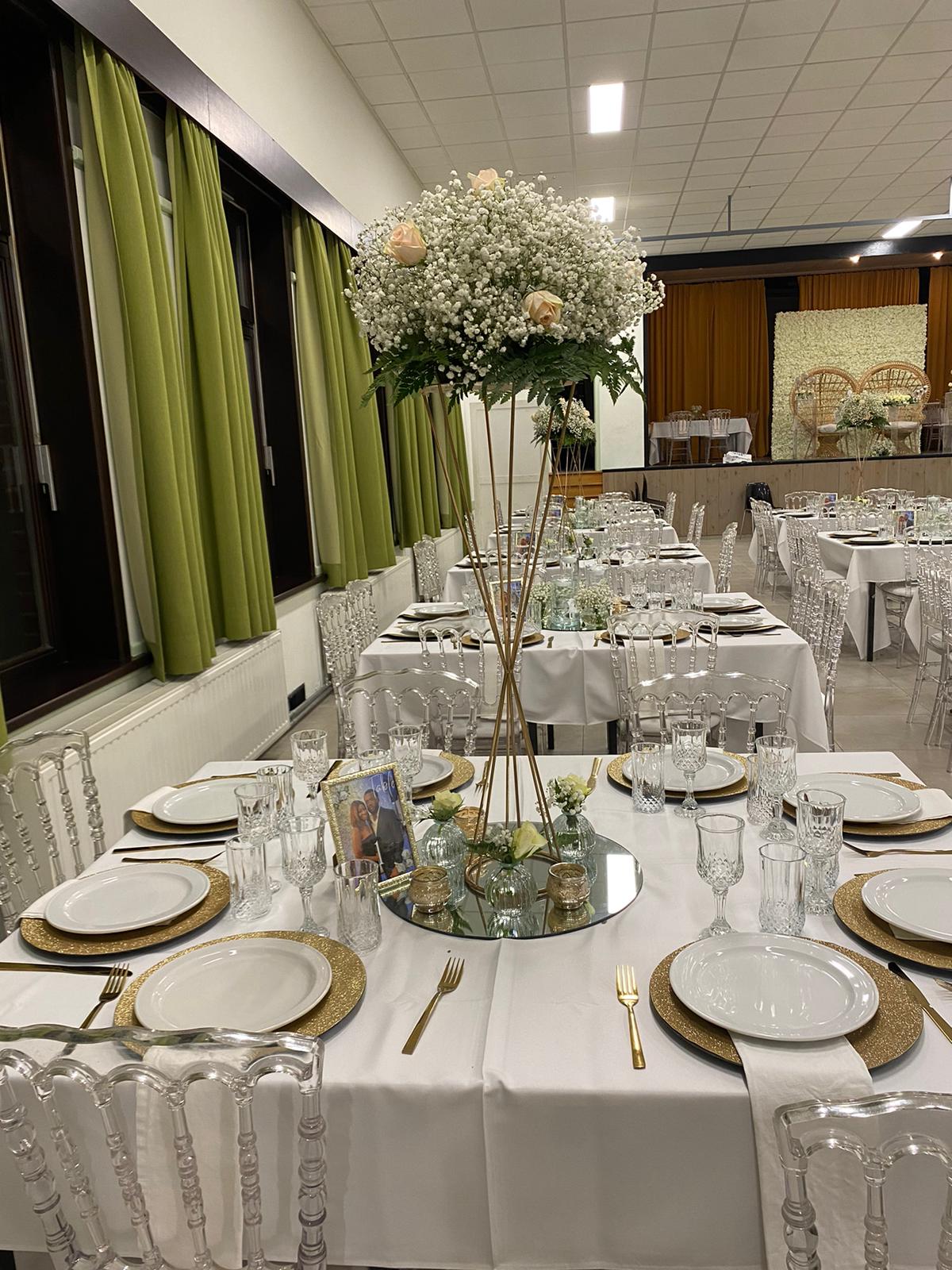 Décoration florale élégante SD Event — détail centerpiece premium